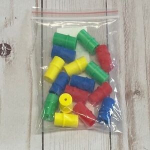 Trouble Board Game Replacement Parts 16 Pieces 4 each of Red Green Blue Yellow